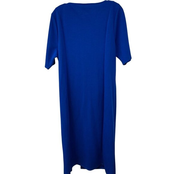 Torrid Midi Studio Cupro Bodycon Dress Blue Women’s Size 1X 14/16 NWT NEW - Picture 8 of 9